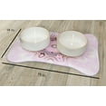thumbnail image 2 of Simply Daisy Blush Flower Bone Shape Pet Feeding Mat for Dogs, 2 of 3