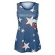 thumbnail image 2 of Playeras,Blusas y Tops,Ropa para Mujer Camisetas de tirantes Camiseta sin mangas con estampado de bandera americana y rayas patrióticas para mujer (Blue, XL), 2 of 3