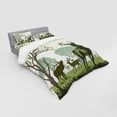 thumbnail image 3 of Ambesonne Green Bedding Set 3 Pcs, Deer and Nature Park, Twin XL, Green, 3 of 3