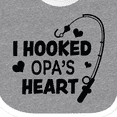 thumbnail image 4 of Inktastic I Hooked Opa's Heart with Fishing Rod Boys or Girls Baby Bib, 4 of 4