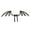 Wings black and gray, variant on COMEET Bat Ears Headbands, Bat Ears Headbands Teens Anime Cosplay Hairband Women Faux Furs Plush Hair Hoop for Cosplay and Themed Parties