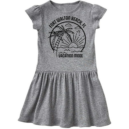 

Inktastic Summer Vacation Mode Fort Walton Beach Florida Gift Toddler Girl Dress