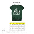 thumbnail image 4 of Camiseta de la Letra Impresión Cuello Redondo Manga Corta Floja Ocasional Cómodo Básico Verano Top Retro Verde Blanco Fuente L, 4 of 4