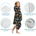 thumbnail image 7 of Multicolor Controllers Games Text Black Pattern Hooded Bath Towel，50"x30" for Ages 3 To 12 Kids, Quick Dry Lightweight Soft Microfiber Hood Beach Towel Cover Up for Kids, 7 of 7