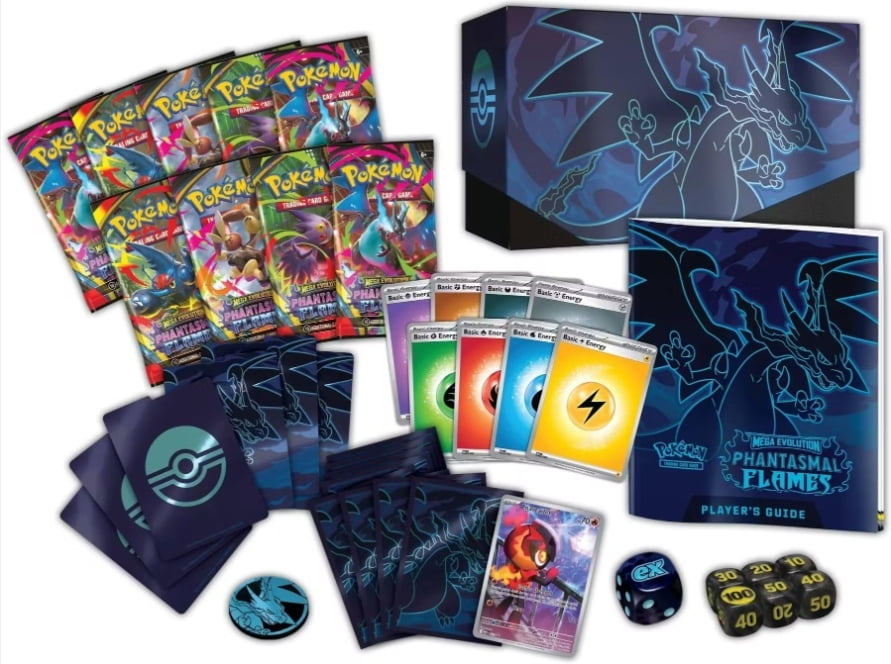 Pokemon TCG: Mega Charizard X ex UPC, Mega Evolution - Phantasmal Flames ETB, Mega Evolution - Phantasmal Flames BB, & Phantasmal Flames Booster Box!