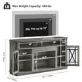 thumbnail image 4 of DWVO TV Stand with LED Lights for TVs up to 70", Entertainment Center Media Console Cabinet with Glass Door, Gray, 4 of 7
