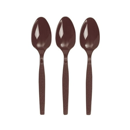 - Chocolate Brown Plastic Spoons