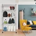 thumbnail image 4 of [US IN STOCK] 5 Tier Adjustable Storage Shelf Metal Storage Rack Wire Shelving Unit Storage Shelves Metal 660Lbs Capacity for Pantry Closet Kitchen Laundry Silver, 4 of 4