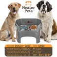 thumbnail image 3 of Neater Feeder Deluxe Elevated Mess-Proof Food & Water Bowls for Large Dogs, Gunmetal, 3 of 12