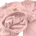 thumbnail image 4 of Cethrio Girls Winter Pajama Sets Size 7-8, Thermal 2 Piece Long Sleeve Fleece Girls Sleepwear Pink, 4 of 5