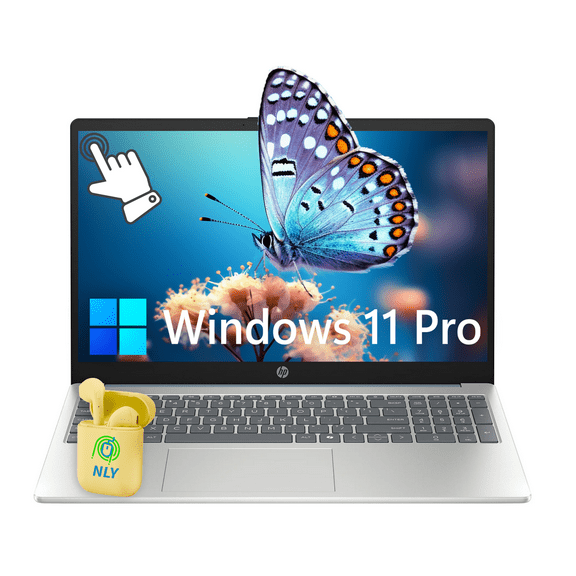 HP 15 Touchscreen Business Laptop Computer, 15.6" FHD IPS LED Display, Windows Laptop, Intel Core i3-N305 8-Core Processor, 16GB RAM 1TB SSD, NLY Earphones, Moonlight Blue