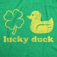 thumbnail image 2 of Mens Lucky Duck T Shirt Funny Shamrock St Patricks Day Graphic Tee Graphic Tees, 2 of 7