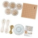 thumbnail image 5 of Juego de manualidades con rodajas de madera para hacer tú mismo, adornos para árbol de Navidad sin terminar, 7,5 cm de madera Establecer F, 5 of 9