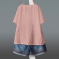 thumbnail image 5 of Tops For Women Loose Bat Sleeve Summer T Shirts Casual Plain Blouse Plus Size Tops S 4XL, 5 of 6