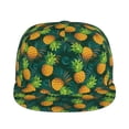 thumbnail image 2 of Gaeub Pineapples with Palm Leaves Flat Bill Snapback Hats Baseball Caps with Adjustable for Running Workouts and Outdoor Activities, 2 of 9