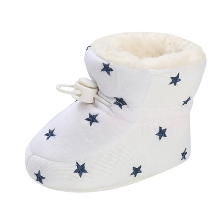 

Baby Shoes Fleece Warm Short Boots Shoes Fashion Printing Non Slip Breathable Boots