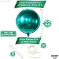 thumbnail image 2 of Metallic Emerald Green Balloons - Big 22 Inch, Pack of 6 | Dark Green Mylar Balloons, Emerald Green Foil Balloons for Emerald Green Party Decorations | Graduation decorations 2025, 2 of 18