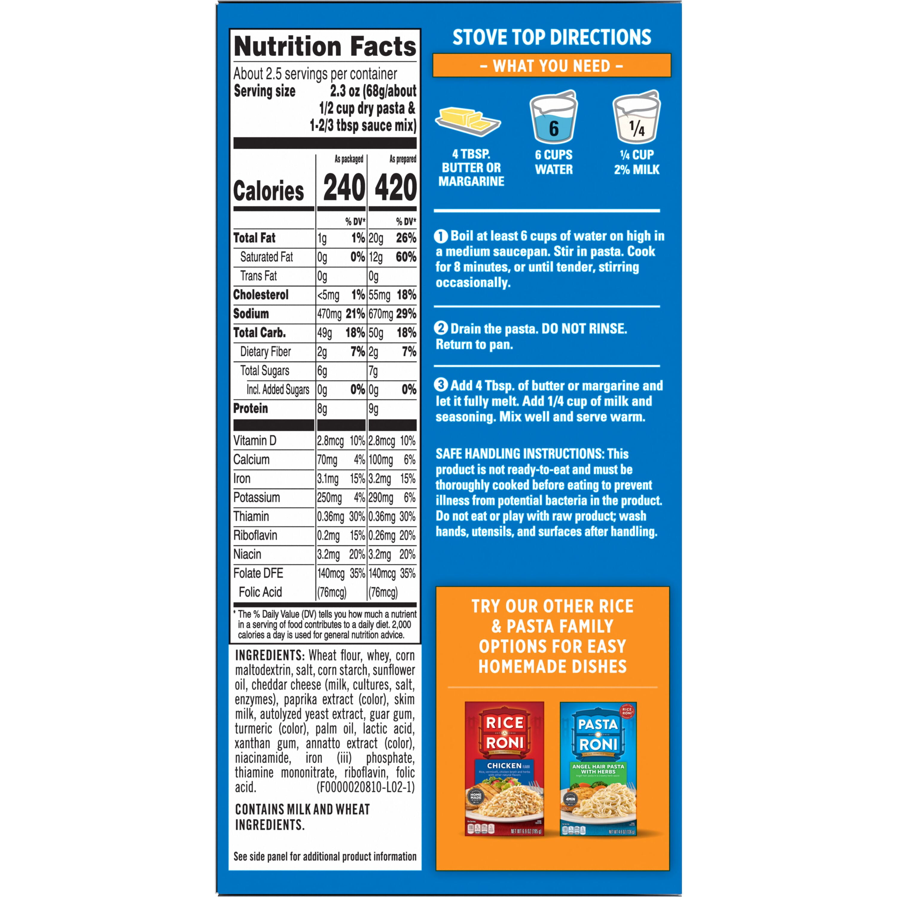 (12 pack) Mac a Roni Pasta Mix Creamy Cheddar, 5.9 oz Box Single Pack