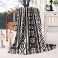 thumbnail image 2 of Boho Bohemia Geometric Line Art Blanket,Comfortable Soft Flannel Throw Blanket,All Season,Warm Lightweight Blankets for Sofa Bed Couch Living Room Chair,40"x50"(100x130cm), 2 of 3