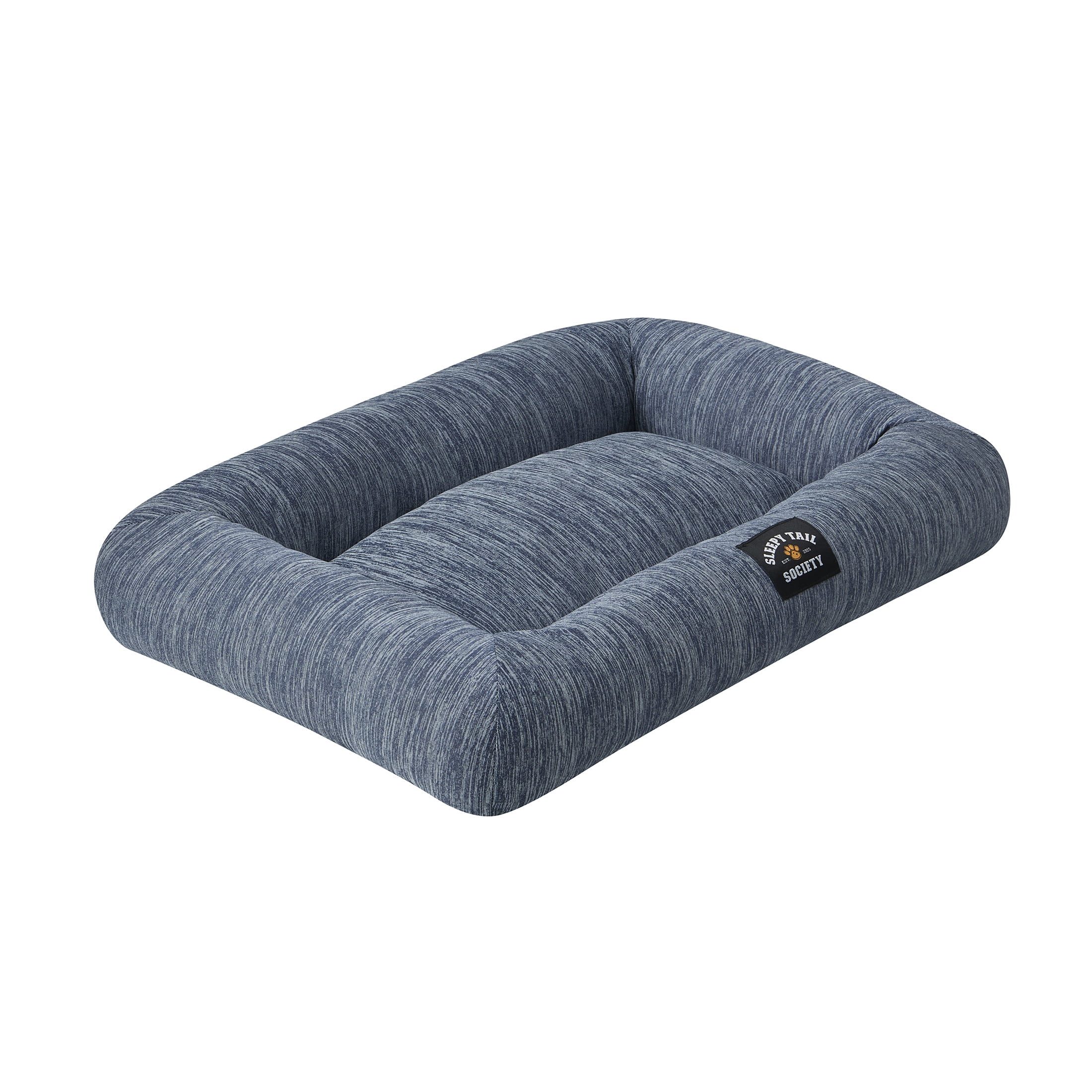 Small Blue Polyester-Nylon Cooling Dog Bed
