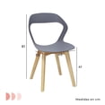 thumbnail image 3 of Set Sillas Mundo In Moura 4 Sillas para Comedor Sala Moderna Gris Mundo In Moura, 3 of 8