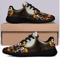 thumbnail image 3 of Skeleton Pumpkin Halloween Shoes Sneakers for Women Men Black Size 3.5, 3 of 7