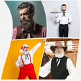 thumbnail image 5 of Paquete de 2 corbatas occidentales para hombres, corbatas de lazo Kentucky, pajaritas de vaquero negras Colonel Sanders, pajarita de fiesta negra, talla única, 5 of 5