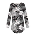 thumbnail image 5 of QATAINLAV Long Sleeve Shirts for Women Plus Size Loose Pullover Outdoor Casual Round Neck Tshirts 2025 Fashion Print Tunic Tops Streetwear Hem Blouses Black M, 5 of 6