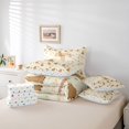 thumbnail image 6 of Manfei Lovely Capybara Pattern 7 Pieces Full Size Bedding Sets,Cartoon Initial T Full Size Bed in a Bag,Yellow,Polkadot Reversible, 6 of 7