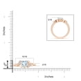 thumbnail image 3 of Angara Natural 0.7 Ct. Aquamarine with Diamond Heart Ring in 14K Rose Gold for Women (Ring Size: 3), 3 of 8