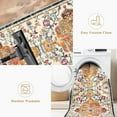 thumbnail image 6 of Findosom 2'x10' Vintage Runner Rug 0.4" Distressed Hallway Rug Non Slip Laundry Runner Rug Decor Rug Washable Runner Rug Kitchen Floor Mat Entryway Rug Runner for Laundry Kitchen Dark, Orange, 6 of 9