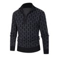 thumbnail image 3 of Gibobby Suéter cuello de tortuga hombre Suéter de cuello alto para hombre, estilo informal, de punto trenzado, para hombre(Negro,G), 3 of 4