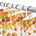 thumbnail image 6 of Shower Curtain 66"W x 72"L Fall Thanksgiving Sunflowers Gnomes Maple Leaves Fabric Shower Curtains Set with Hooks Water Repellent Bathroom Curtains Machine Washable Bathroom Accessories, 6 of 6
