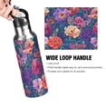 thumbnail image 4 of Yayeee 20oz Insulated Water Bottle Double Wall Stainless Steel with Flip Straw Lid, Blooming Flowers Pattern, 4 of 7