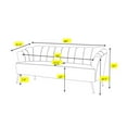 thumbnail image 2 of Chic Home Aisha Velvet Upholstered Vertical Channel Tufted Sofa, Navy, 2 of 7