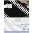 thumbnail image 6 of Black Striped Beach Towels Oversized Super Absorbent, Farmhouse Black White Stripes Lightweight Bath Towel Quick Dry Sets For Bathroom/Pool/Rv Camping/Beach Play/Gym Room/Picnic 30"x60", 6 of 8