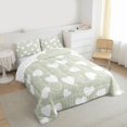 thumbnail image 3 of Feelyou Kawaii Love Heart Bedding Comforter Set for Kids, Romantic Valentines Day Twin Comforter Sets, Green Cartoon Reversible Bedding Set, Super Cozy Room Decor, 2pcs, 3 of 8