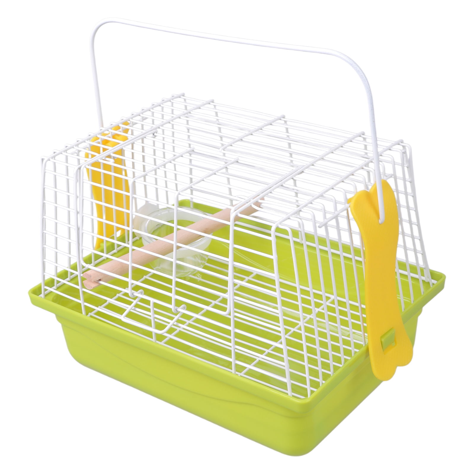 Iron Wire Travel Bird Cage For Parrots Conures Budgies With Removable Tray And Comfortable Perch