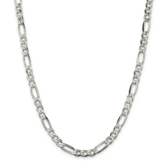 Sterling Silver 6.5mm Figaro Chain