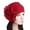 Red, variant on Womens Hats With Brim Women Hats and Caps Women Ladies Retro Big Flowers Hat Turban Brim Hat Cap Pile Cap Ag