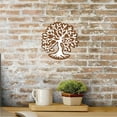 thumbnail image 6 of Tree of Life Wood Wall Art Wall Decor Sign Decorations Cactus Wooden Sculpture Spiritual with Hook for Farmhouse Home Living Room Gift Christmas Decor 12 x 12 Inch(Brown) Camel, 6 of 9