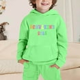 thumbnail image 2 of Glisme Boys Outfits Clothing Set Hooded Sweatshirt Set For Kids For Daily Wear Stylish Print Green Boy Festival Set Size 2-3 Years, 2 of 4