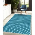 thumbnail image 4 of Polka Dots Decorative Rug, Tiny Little Retro Circles Vintage Style Geometric Round Motifs Composition, Quality Carpet for Bedroom Dorm and Living Room, 6 Sizes, Sea Blue, by Ambesonne, 4 of 4