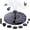 Black, variant on Solar Fountain, Floating Solar Powered Water Fountain Pump for Bird Bath, Garden, Pond, Pool, Outdoor