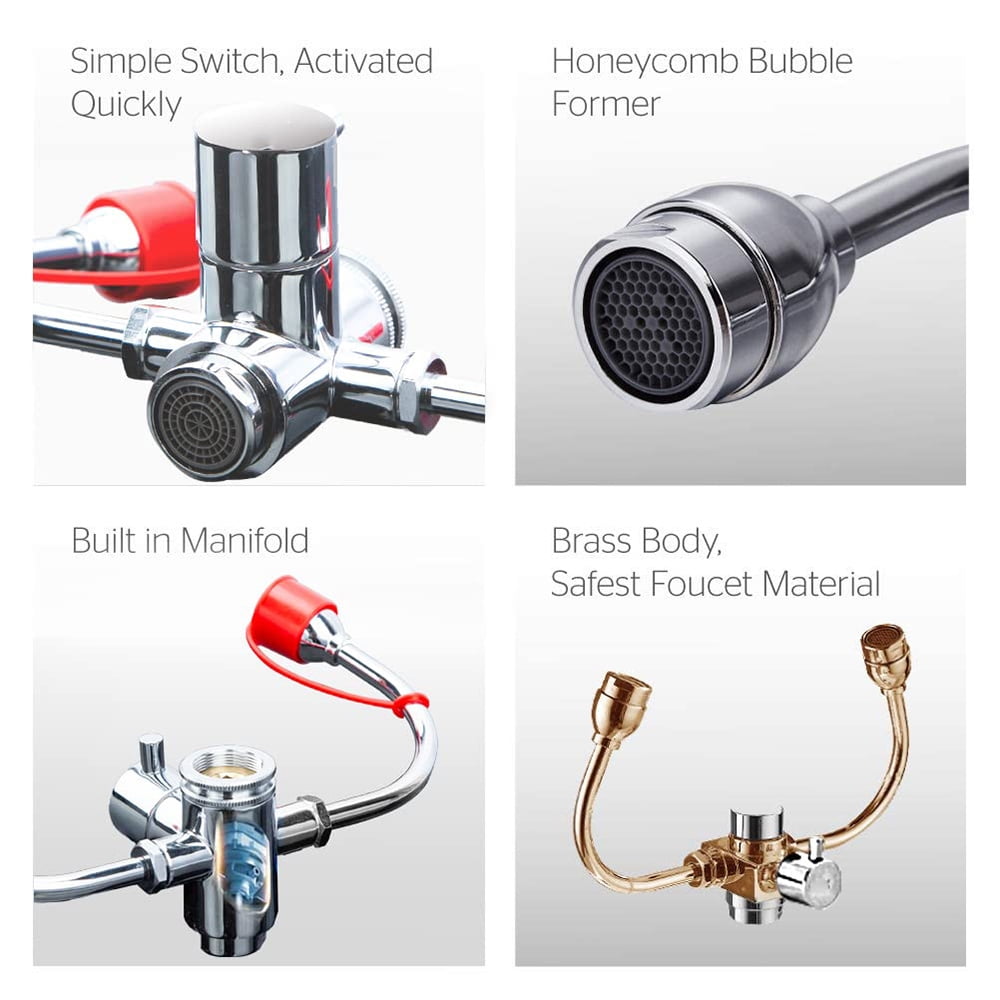 Buy Eyewash Stations, Faucet Mounted Eye Wash Station, Eye Flush Shower