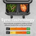 thumbnail image 4 of Chefman Dual Basket Digital Air Fryer w/ Easy View Windows, 2 Independent 3 Qt Baskets - Black, 4 of 9