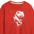 thumbnail image 3 of Instant Message - Dinosaur - T-Rex Shatters Glass Breakthru - Toddler & Youth Long Sleeve Graphic T-Shirt, 3 of 6