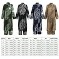 thumbnail image 4 of IBTOM CASTLE Abaya Dress for Women Muslim Set Long Sleeve Chiffon Islamic Dress Shirt with Pants 2PCS Dubai Prayer Casual Clothes S Khaki Print, 4 of 8