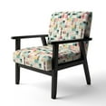 thumbnail image 3 of Designart "Vintage Pastel Checks Pattern" Upholstered Plaid Accent Chair and Vintage Arm Chair - Multiple Color & Pattern, 3 of 7