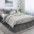 thumbnail image 3 of EASY BEDDING-100% Microfiber, Easy Fit 14" Tailored Drop, Pinch Pleated Bed Skirt-Dark Gray Solid, Full/Queen Size, 3 of 5